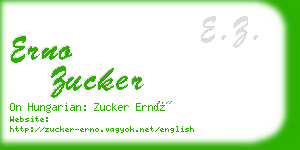 erno zucker business card